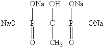 羟基乙叉二膦酸四钠（HEDP·Na4）结构式