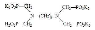 己二胺四甲叉膦酸钾盐（HDTMPA・K6）结构式